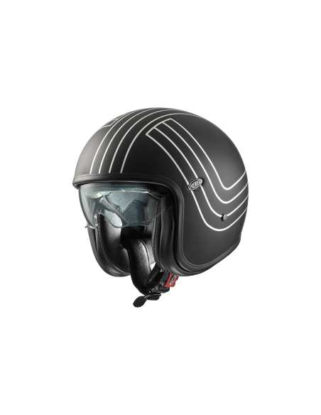 Premier, Vintage Casco Jet In Fibra Di Carbonio, Dyneema e Aramidica - EX SILVER CHROMED BM
