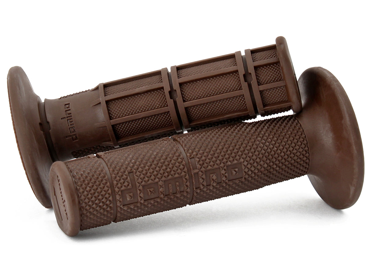 DOMINO COPPIA MANOPOLE CROSS/ENDURO MARRONE