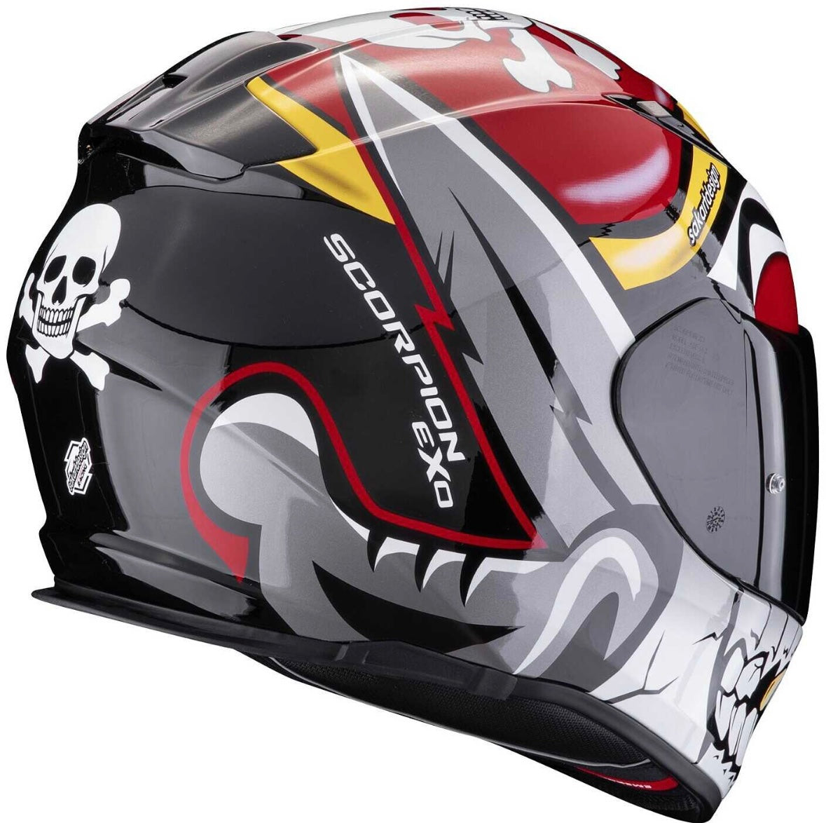 SCORPION EXO-491 PIRATE Rosso – Casco Integrale Moto ECE 22.06