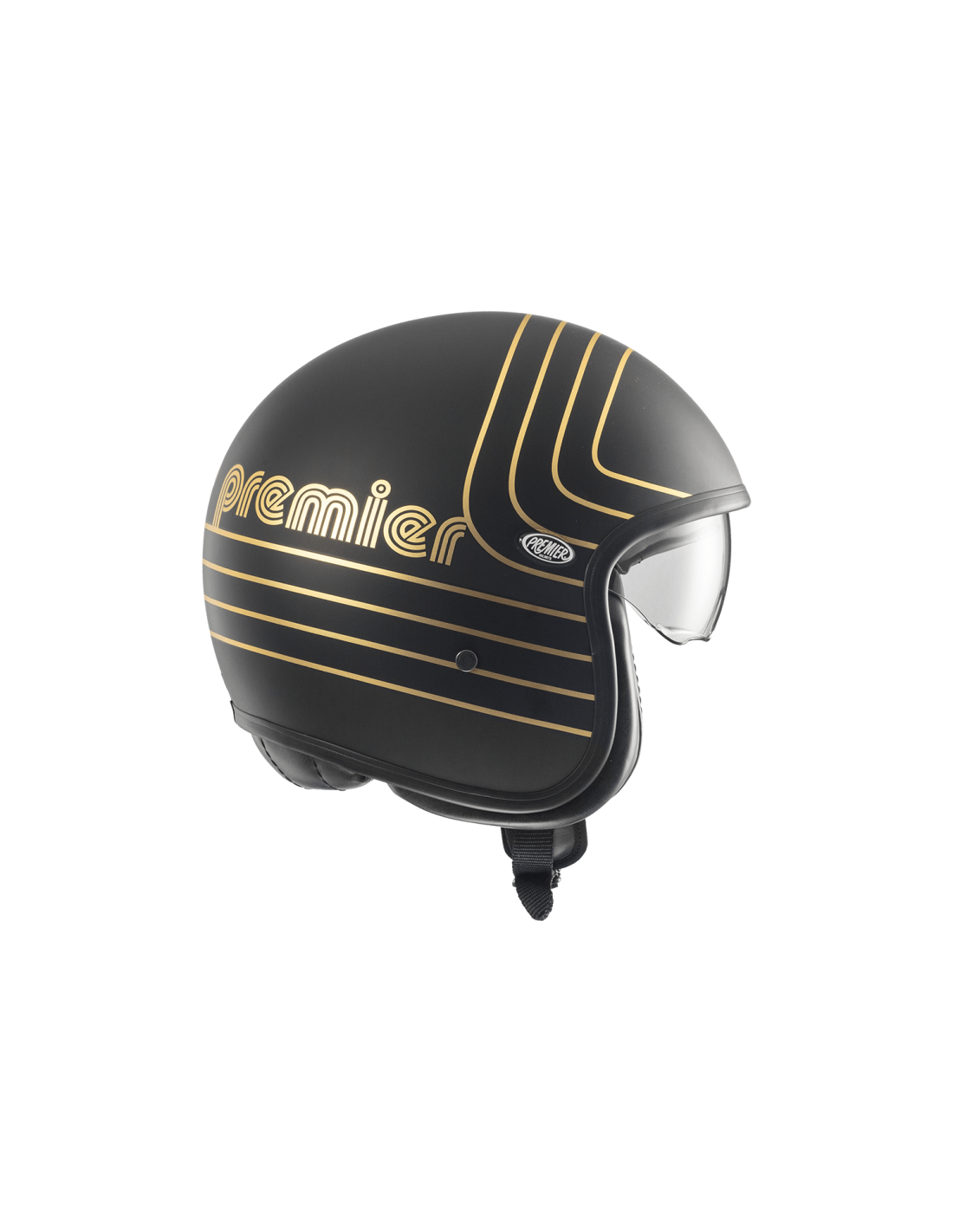 Premier, Vintage Casco Jet In Fibra Di Carbonio, Dyneema e Aramidica - EX GOLD CHROMED BM
