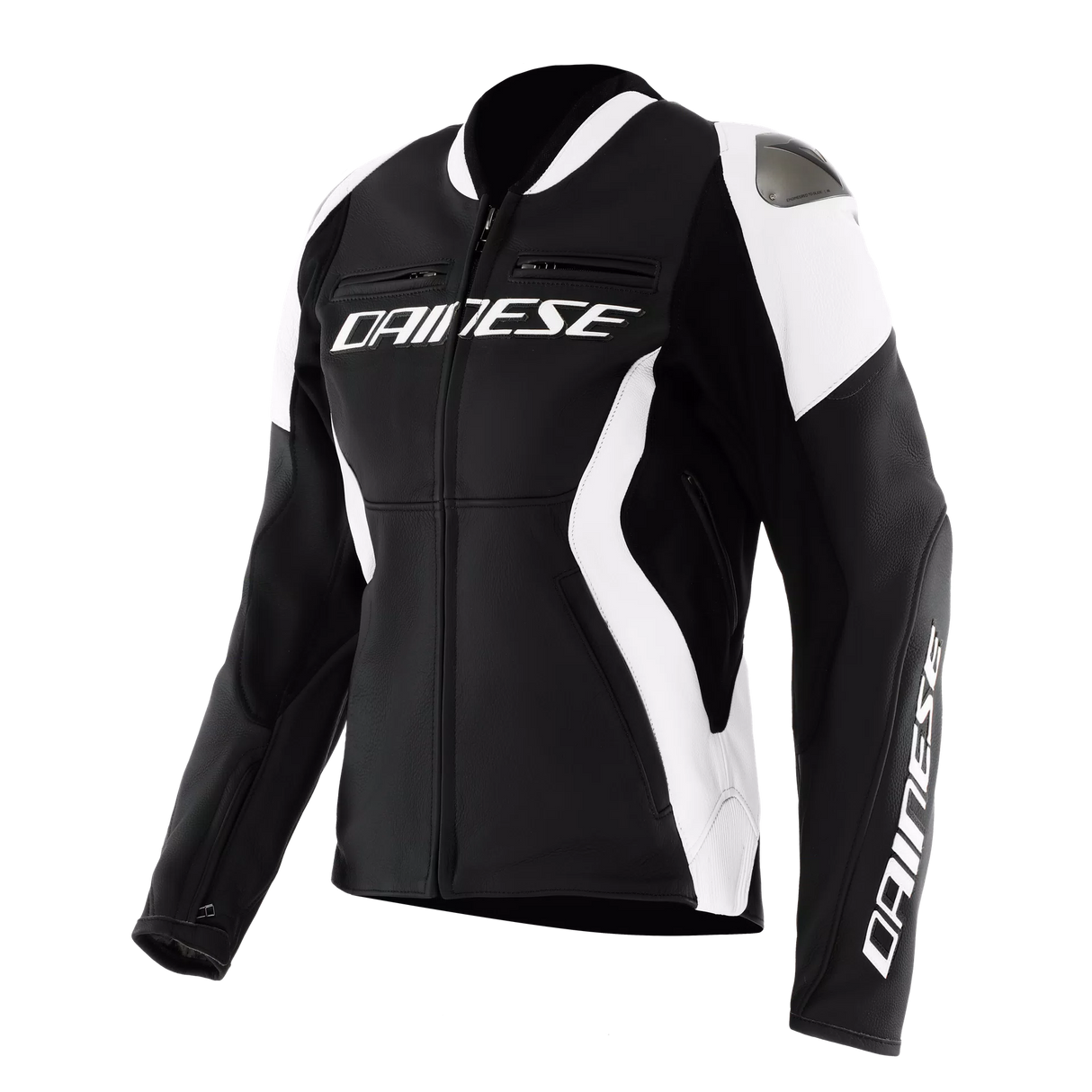 RACING 5 LEATHER JACKET WMN 631 BLACK/WHITE 622