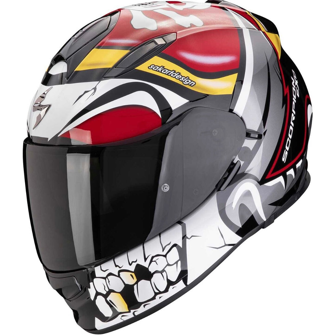 SCORPION EXO-491 PIRATE Rosso – Casco Integrale Moto ECE 22.06