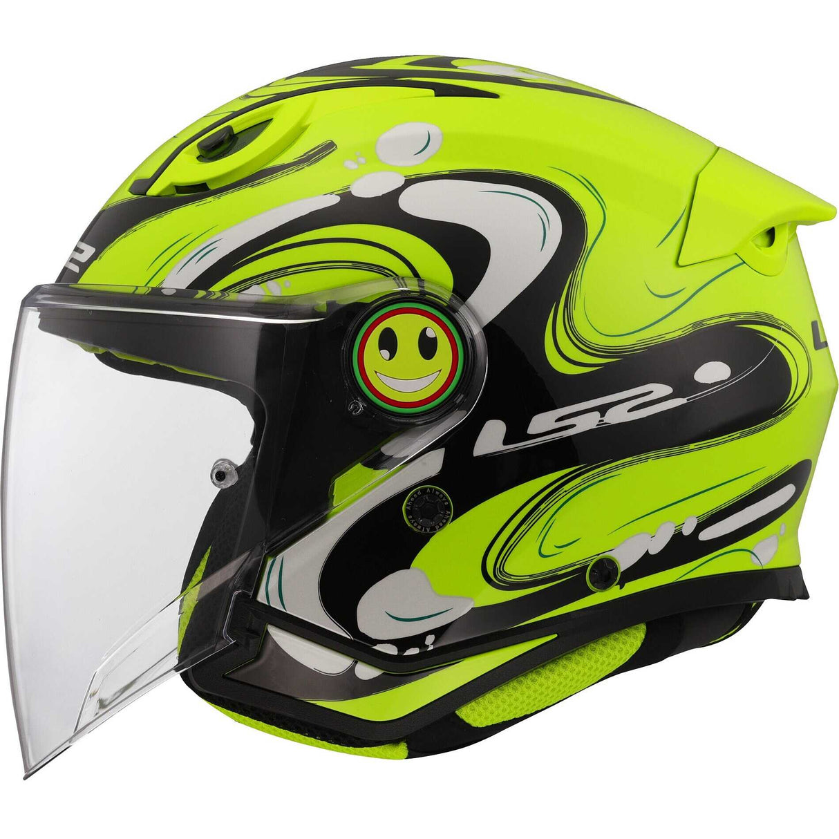 Casco aperto bambino LS2 OF622 FUNNY II GLUP H-V YELLOW in KPA leggero ECE 22.06