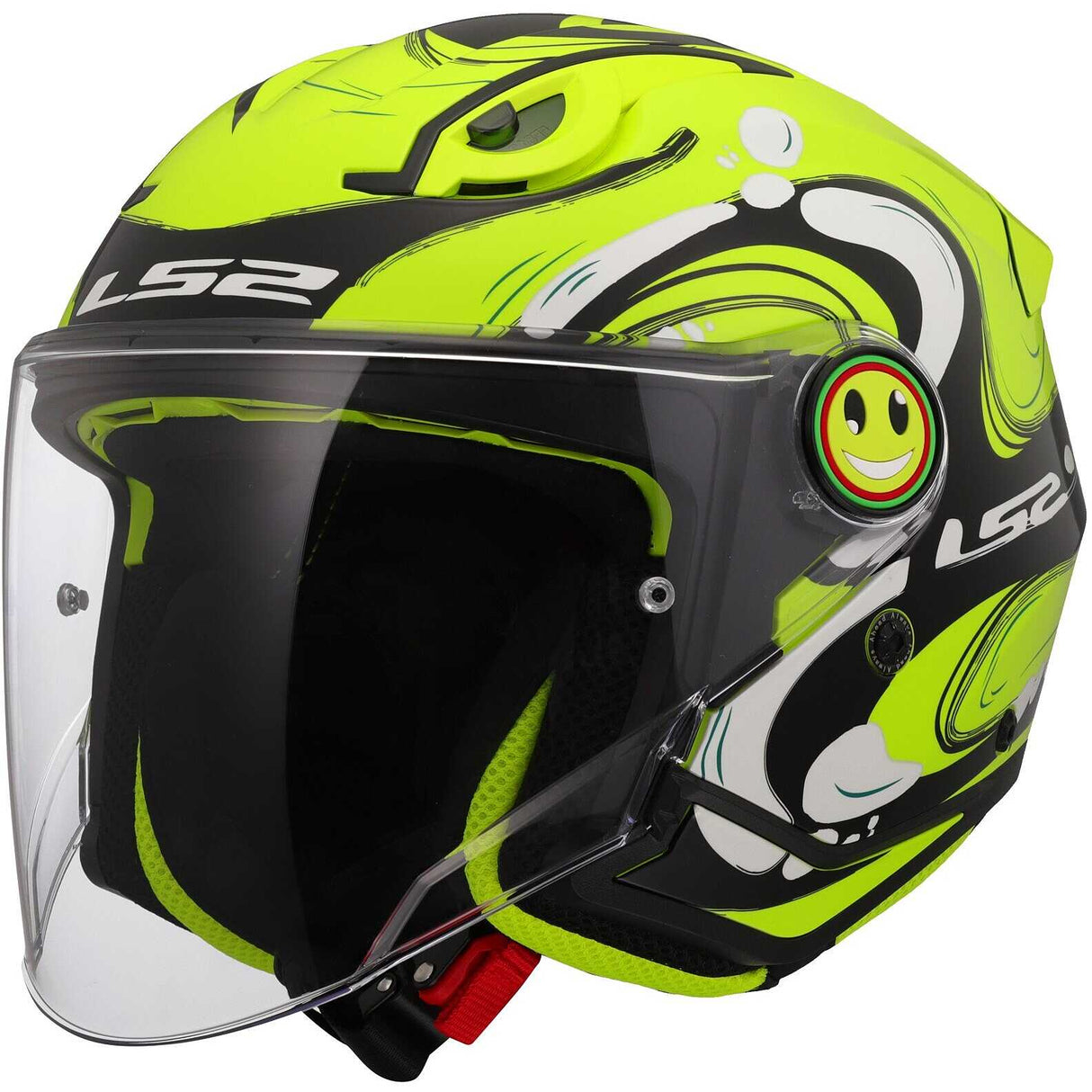Casco aperto bambino LS2 OF622 FUNNY II GLUP H-V YELLOW in KPA leggero ECE 22.06
