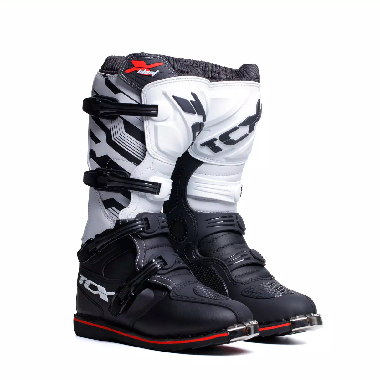 Stivali Adventure motocross TCX X-Blast Offroad protettivi Black/white/red