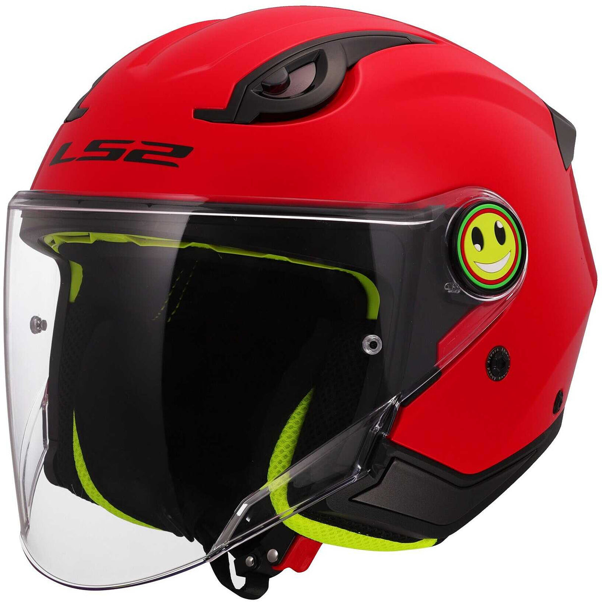 Casco aperto bambino LS2 OF622 FUNNY II SOLID RED in KPA leggero ECE 22.06
