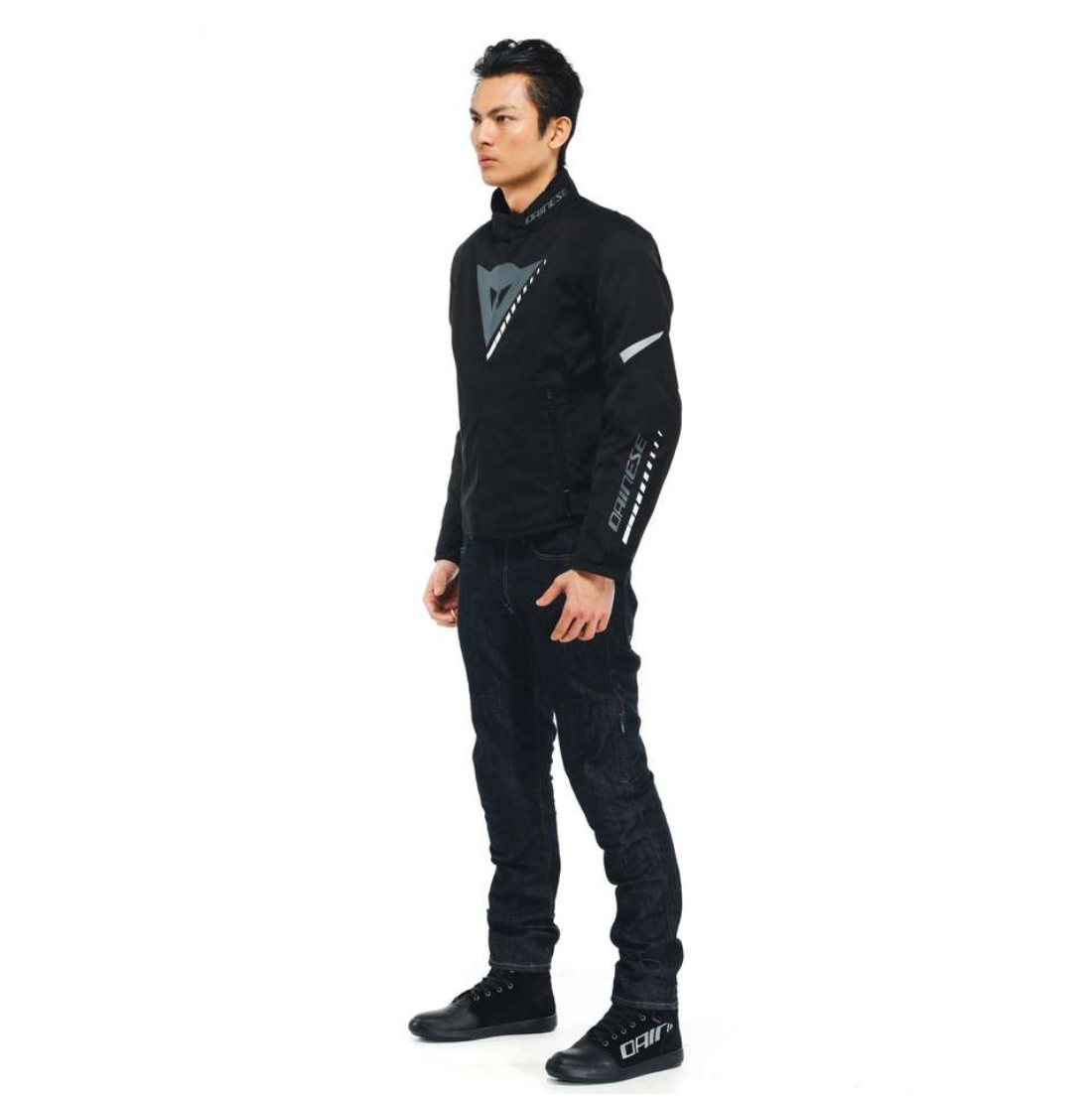 Dainese Veloce D-Dry – Giacca Moto Impermeabile Black/Charcoal-Gray/White