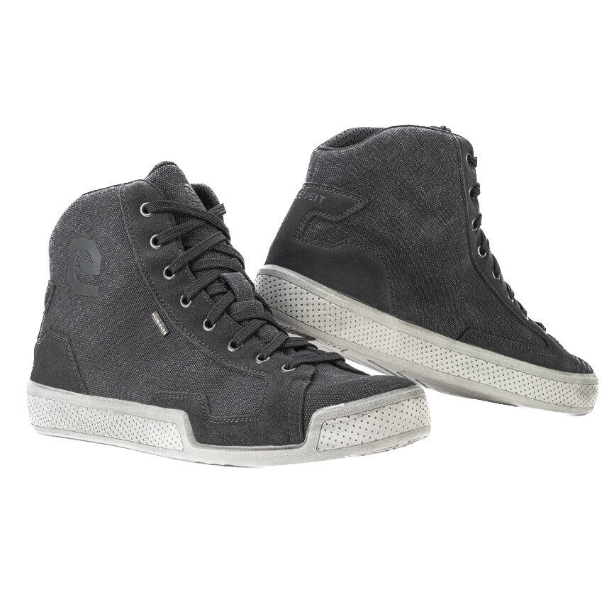 Eleveit Antibes WP Canvas Anthracite – Scarpe Moto Unisex Impermeabili CE