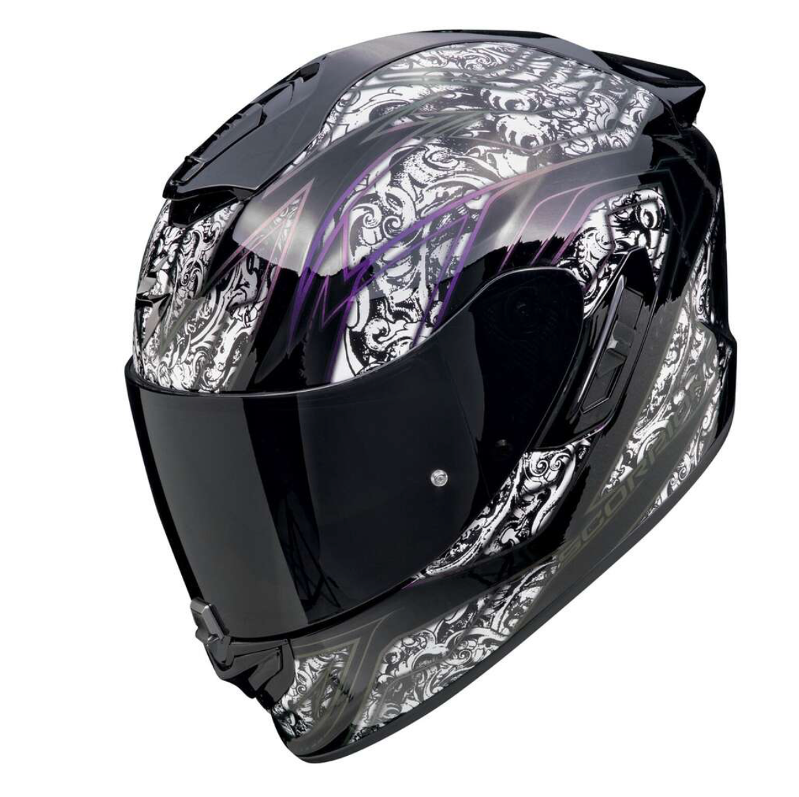 Scorpion EXO-1400 EVO II AIR Fantasy – Casco Integrale Nero/Bianco ECE 22.06