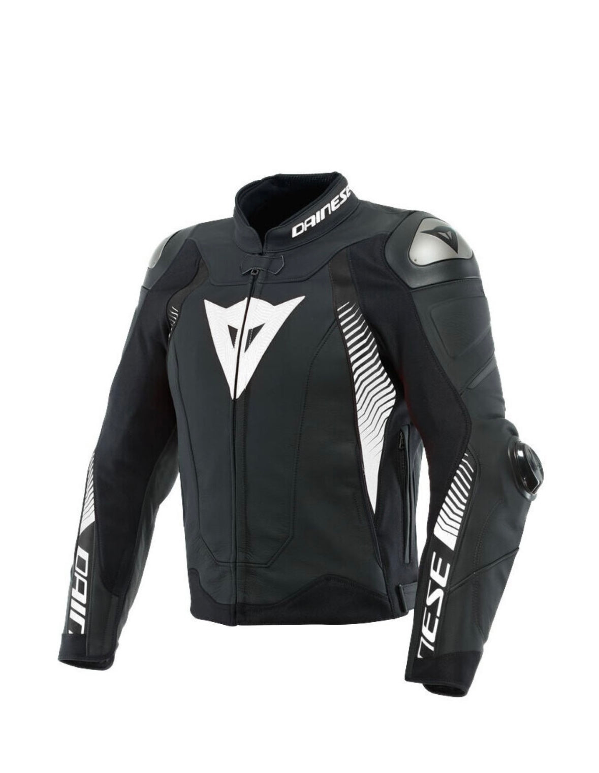Dainese Super Speed 4 – Giacca Moto in Pelle Traforata Uomo Black-Matt/White