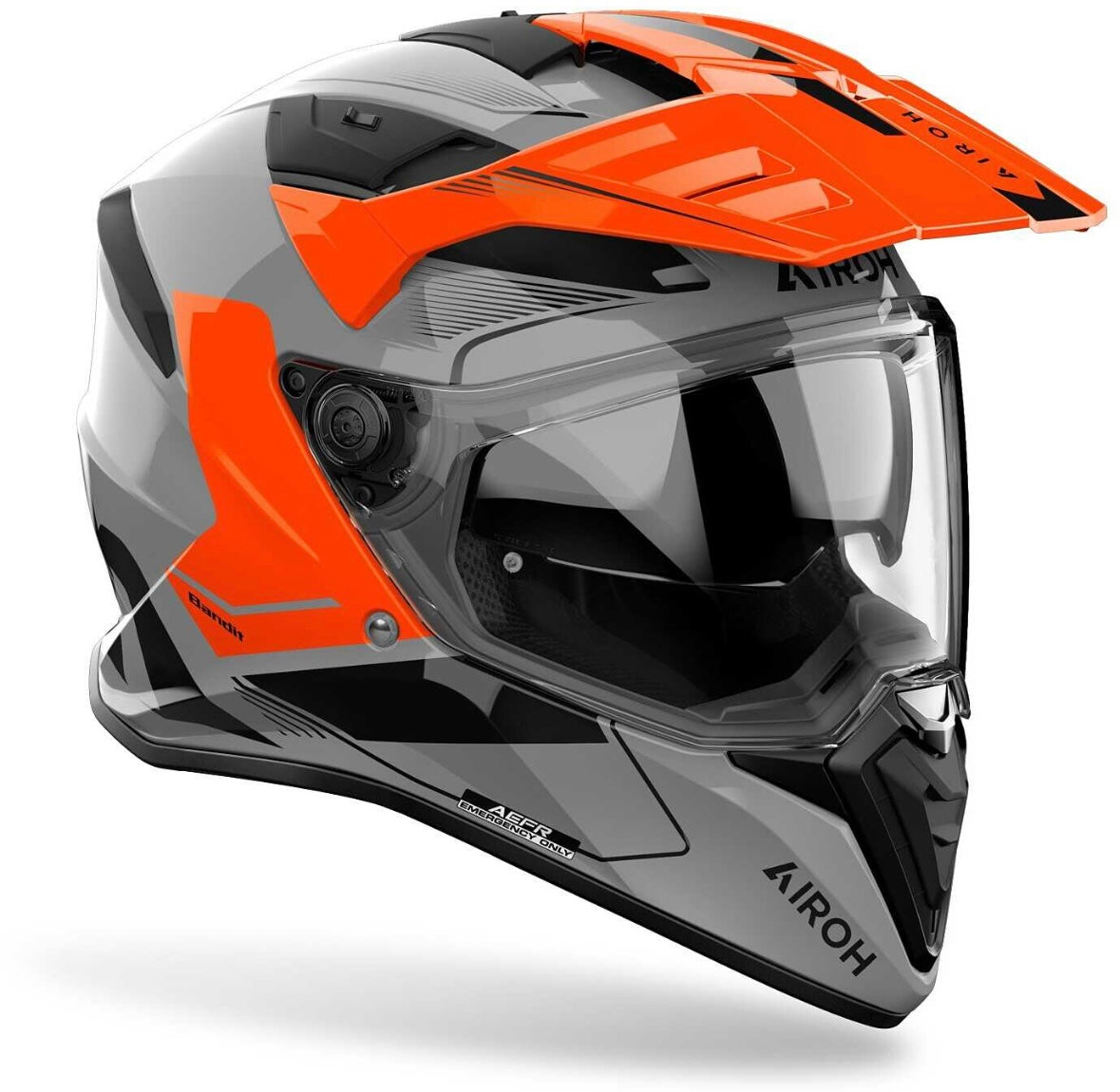 Airoh Bandit Casco Adventure Omologato - TUNE ORANGE GLOSS