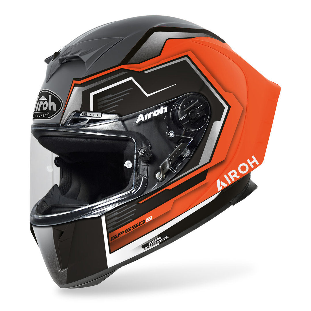 Airoh GP 550 S Casco Integrale In Carbonio e Kevlar - RUSH ORANGE FLUO MATT