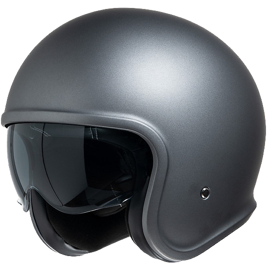 IXS 880, Casco Jet Vintage Con Visierino Parasole - GRIGIO OPACO