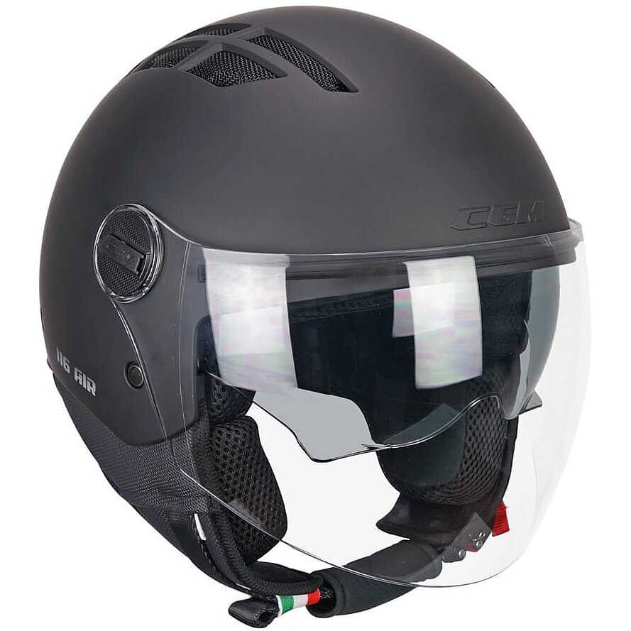 CGM 116A Air Nero Opaco – Casco Jet Moto ECE 22.06