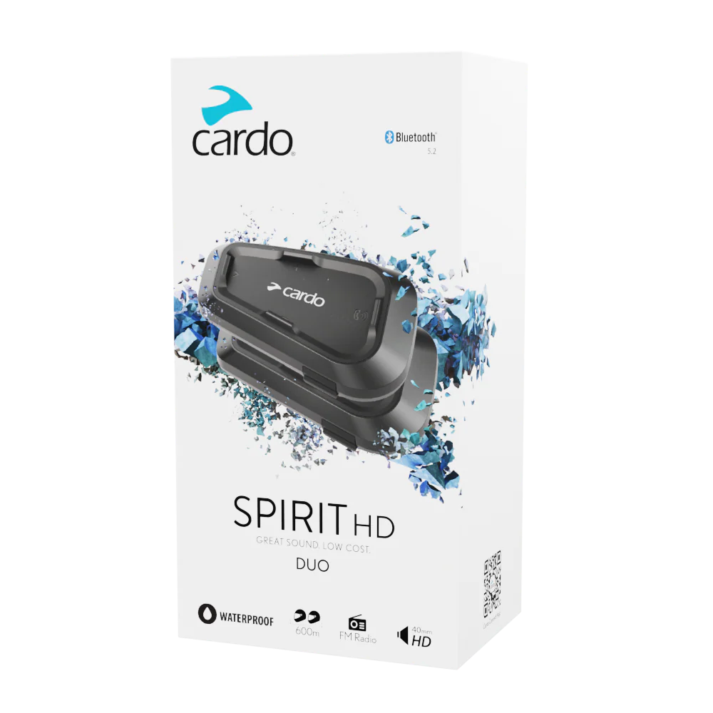 CARDO SPIRIT HD BLUETOOTH INTERFONO pacco doppio