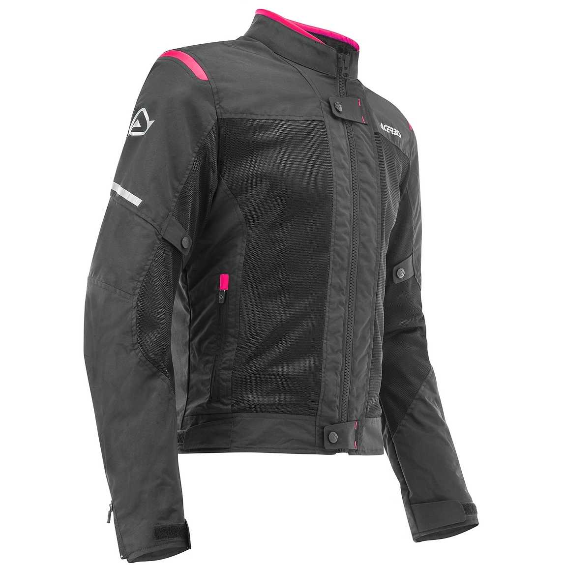 Giacca Moto Estiva Certificata Classe AA CE Donna Acerbis RAMSEY VENTED 2.0 NERA/FUCSIA