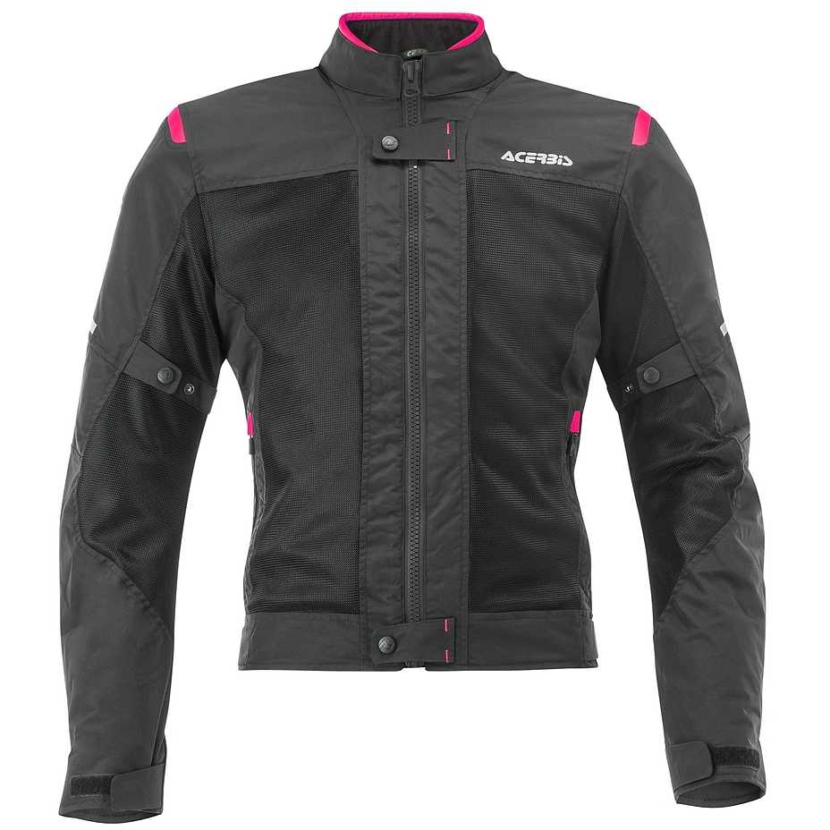 Giacca Moto Estiva Certificata Classe AA CE Donna Acerbis RAMSEY VENTED 2.0 NERA/FUCSIA