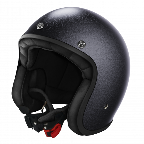 Casco Jet Stormer Quartz Vintage ECE 22.06 GLITTER BLACK MATT