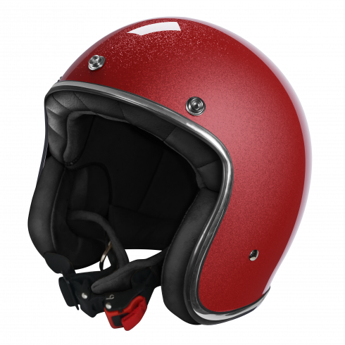 Casco Jet Stormer Quartz Vintage ECE 22.06 GLITTER RED GLOSSY