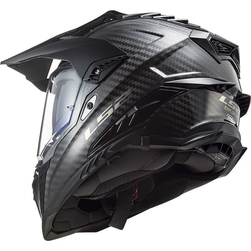 LS2 MX701 Explorer C EXPLORER GLOSS CARBON – Casco Adventure in Fibra di Carbonio ECE 22.06