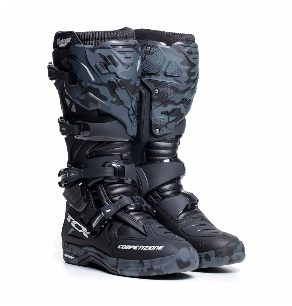 TCX Comp Evo 2 Michelin Black/Camo – Stivali Moto Off-Road CE