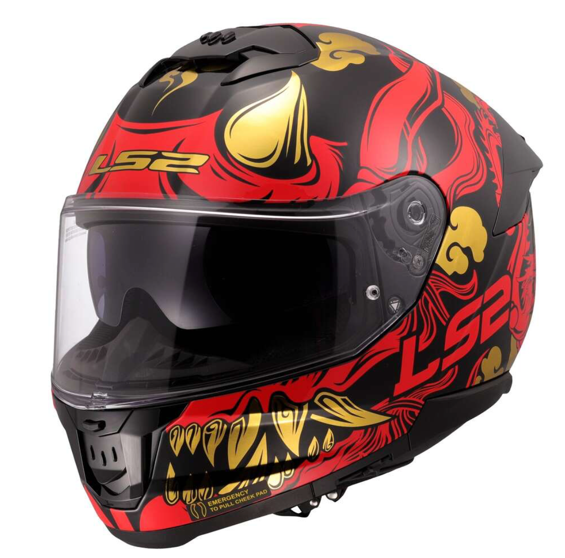 LS2 FF808 Stream II Drako Black Red – Casco Integrale Moto ECE 22.06