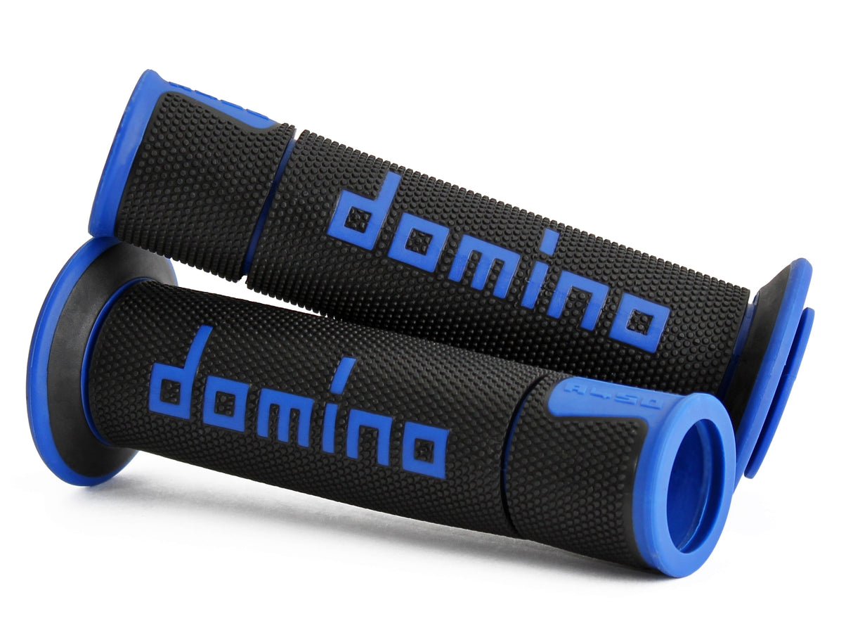 DOMINO COPPIA MANOPOLE NERO/BLU RACING