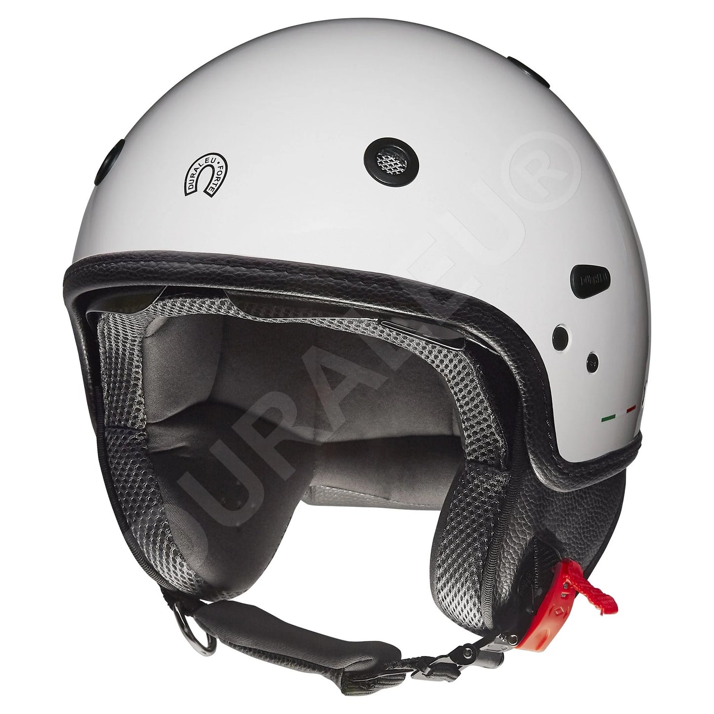 Copia del Duraleu Nudo, Casco Jet Con Doppia Visiera - BIANCO METAL