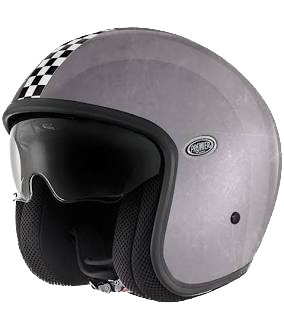 Premier, Vintage Casco Jet In Fibra Di Carbonio, Dyneema e Aramidica - OLD STYLE SILVER