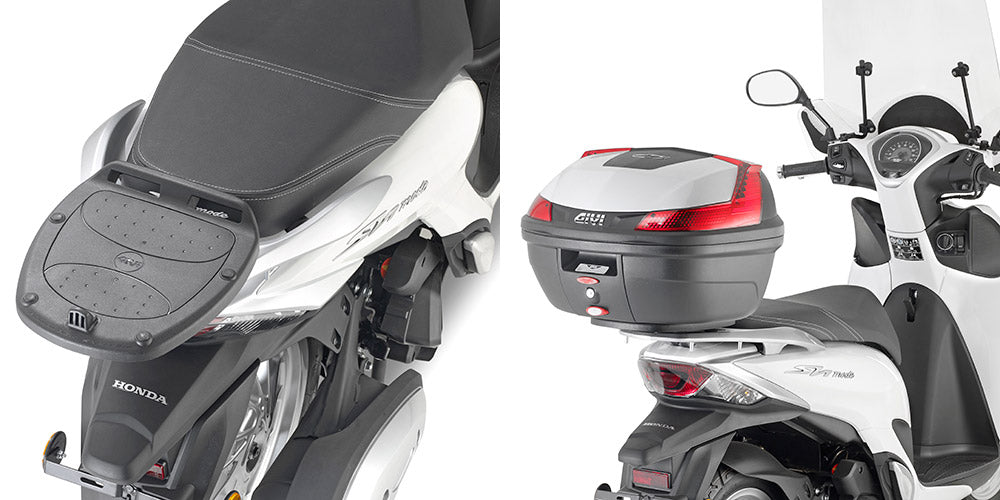 GIVI E340 VISION TECH BAULETTO NERO GOFFRATO CON CATADIOTTRI FUMÉ