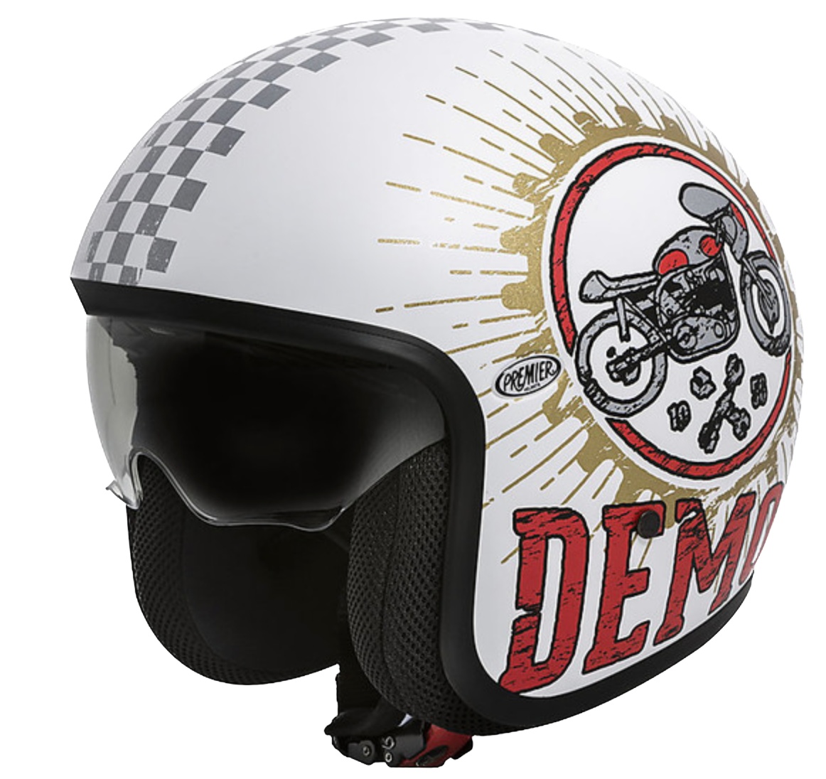 Premier, Vintage Casco Jet In Fibra Di Carbonio, Dyneema e Aramidica - SPEED DEMON U8