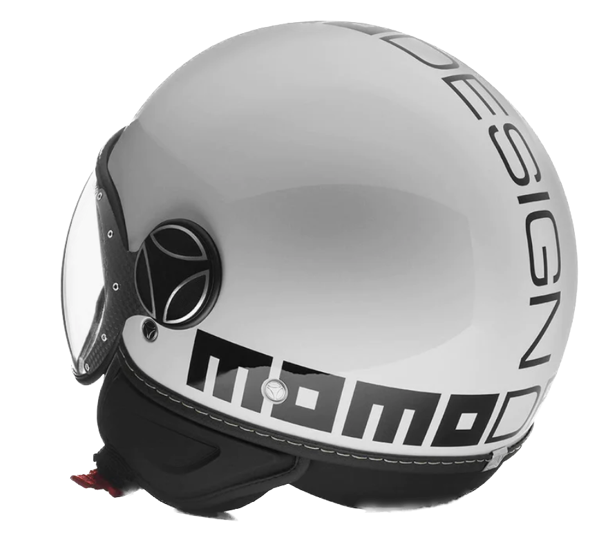 Momo Design FGRT EVO, Casco Demi Jet Con Doppia Visiera - BIANCO