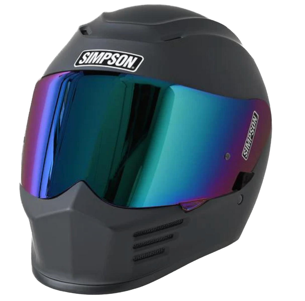 Simpson Speed bandit, Casco Integrale Con Doppia Visiera - NERO OPACO