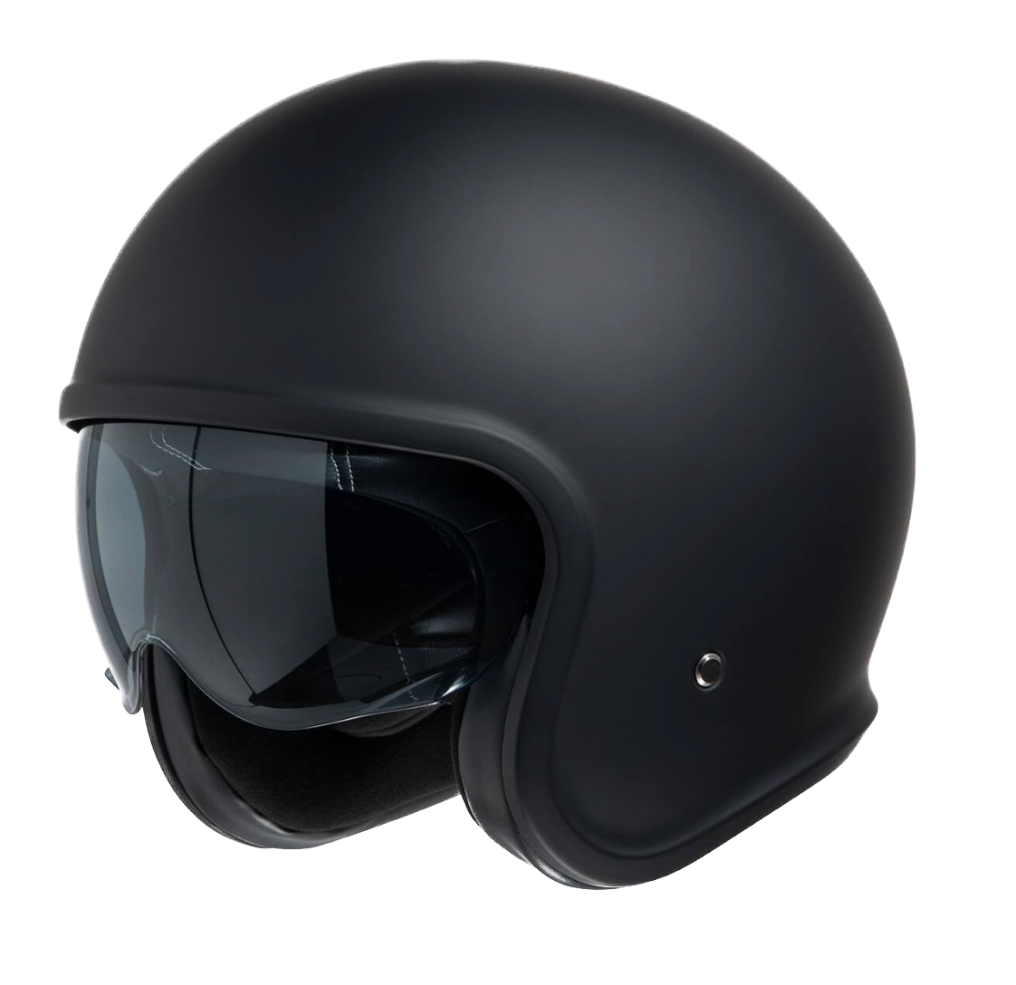 IXS 880, Casco Jet Vintage Con Visierino Parasole - NERO OPACO