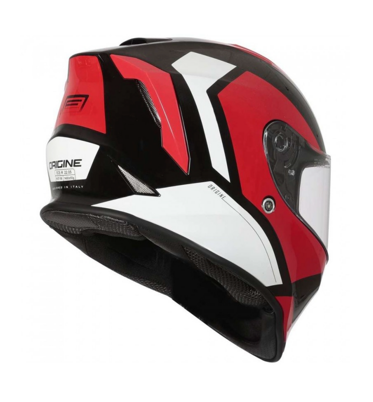 Origine, Casco Integrale Bambino Dinamo Kids Bolt Red - Black Gloss