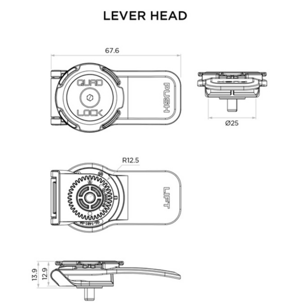 Quad Lock Leva Di Ricambio 360 Lever Head