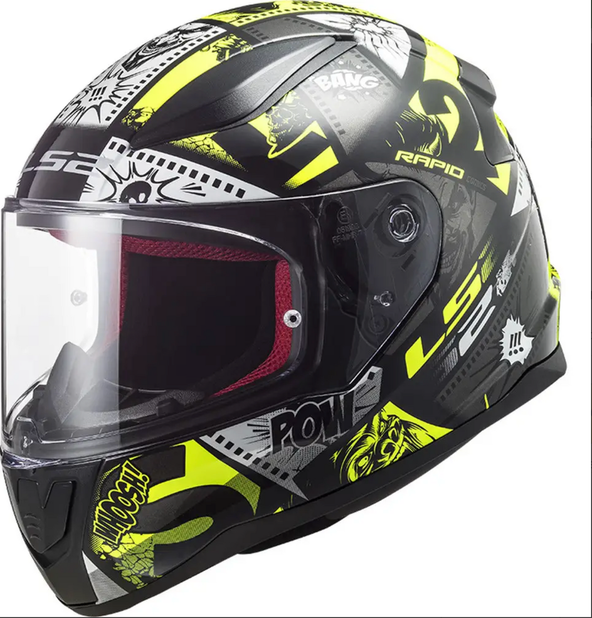 LS2 FF353 RAPID MINI VIGNETTE BLACK H-V YELLOW