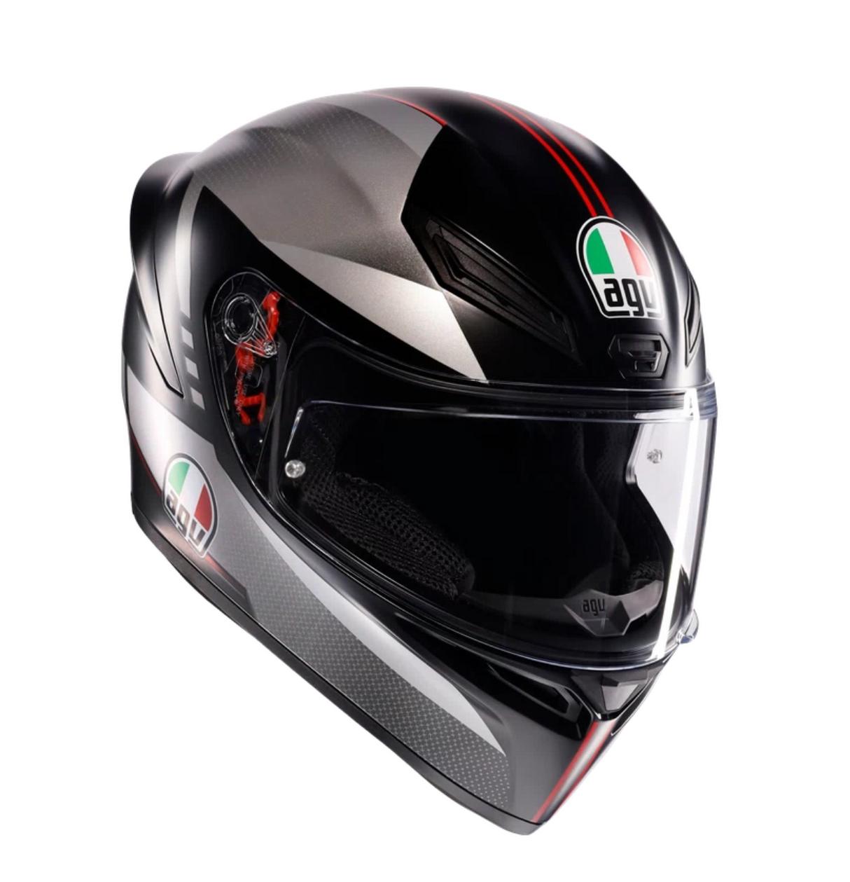 AGV K1 S Lap Matt Black/Grey/Red– Casco Integrale Moto ECE 22.06