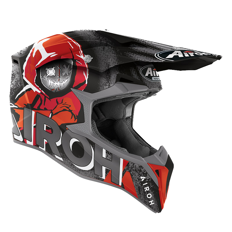 Airoh Wraap, Casco Integrale Off Road - Alien Red Matt