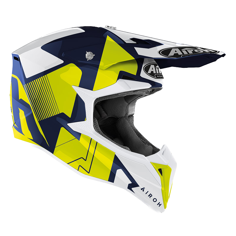 Airoh Wraap, Casco Integrale Off Road - Raze Blue Gloss