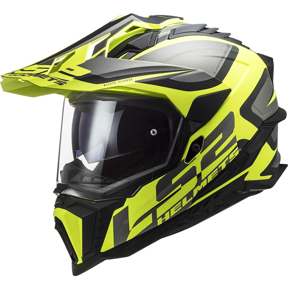 LS2 MX701 Explorer Alter Matt Black H-V Yellow – Casco Adventure in Fibra ECE 22.06