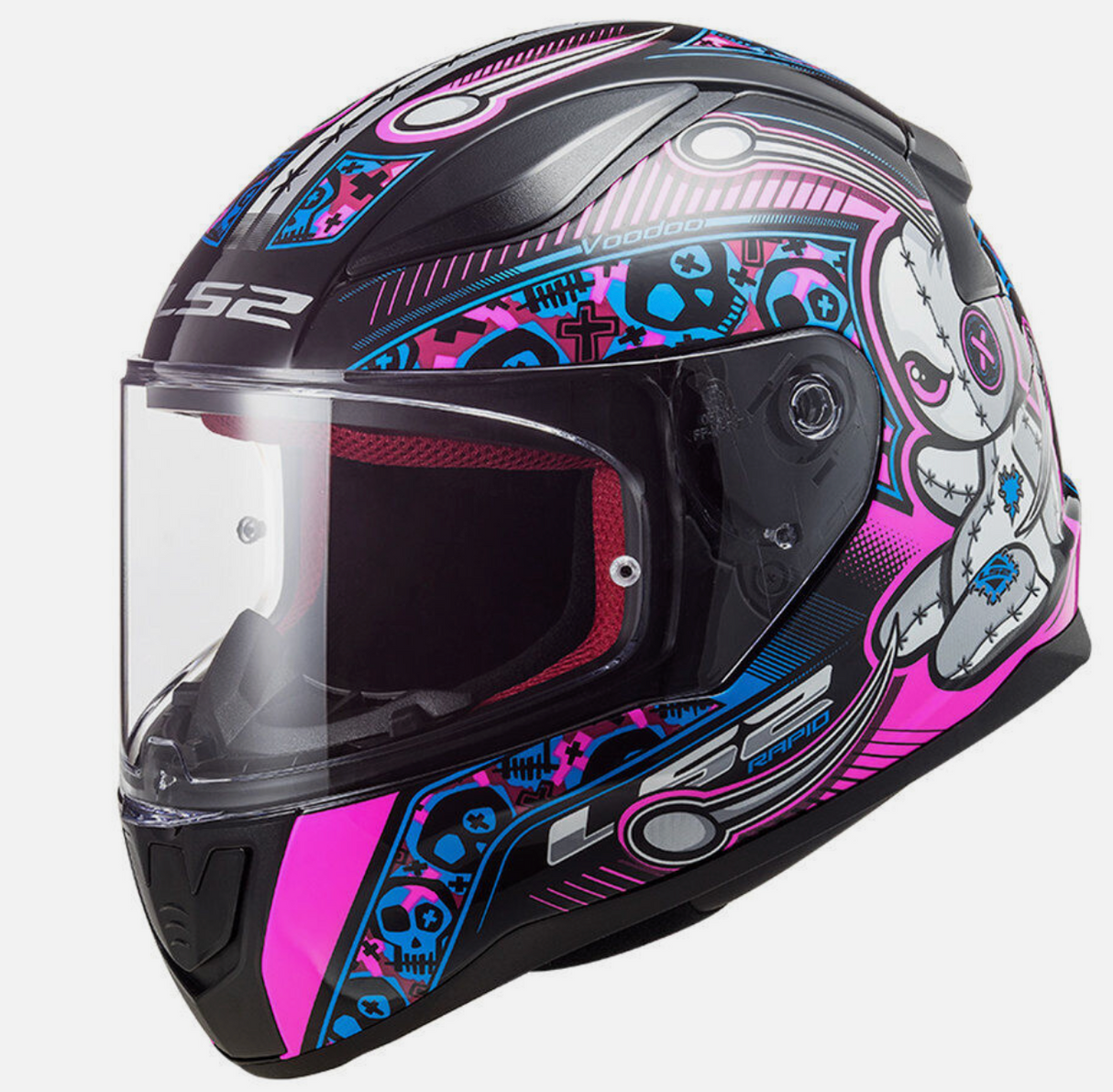 LS2 FF353 RAPID MINI VOODOO BLACK FLUO PINK