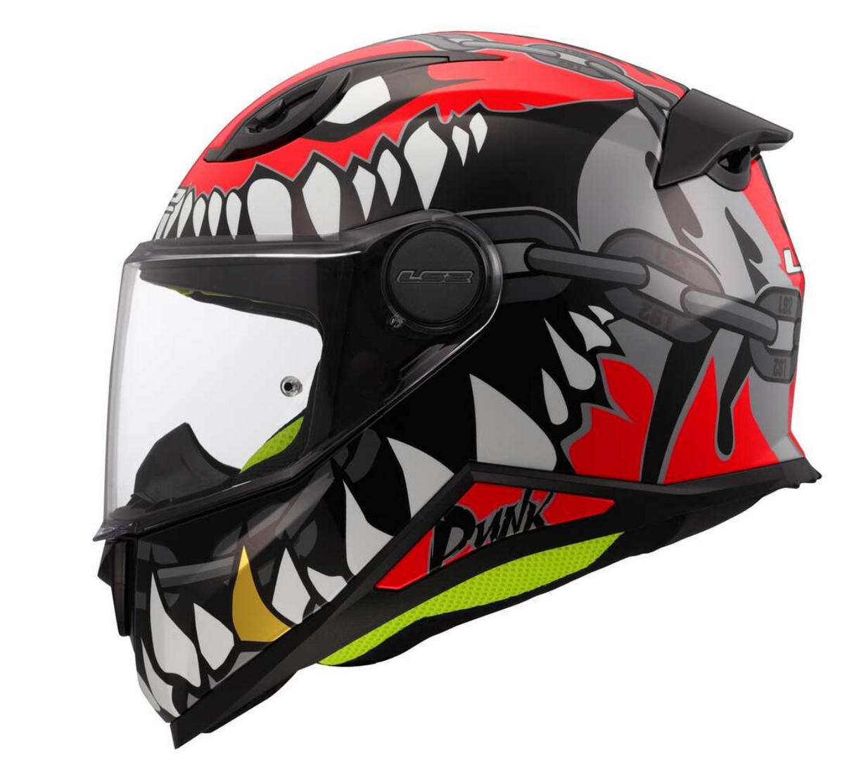 LS2 FF812 KID – Casco Integrale Moto per Bambini ECE 22.06 PUNK GREY RED