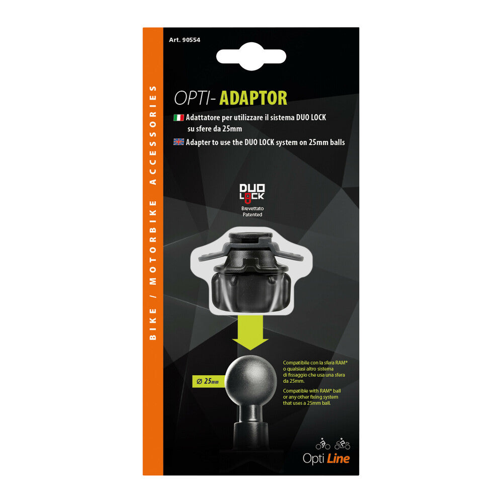 LAMPA rt. 90554 Adaptor, Adattatore per sfere Ø 25 mm alexmotostore