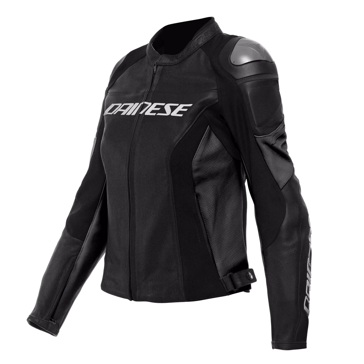 Giacca Moto Donna Pelle Dainese Racing 4 Sportiva con Protezioni Black/black