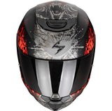 Scorpion EXO-391 Wolf Matt Black Silver Red  – Casco Integrale ECE 22.06