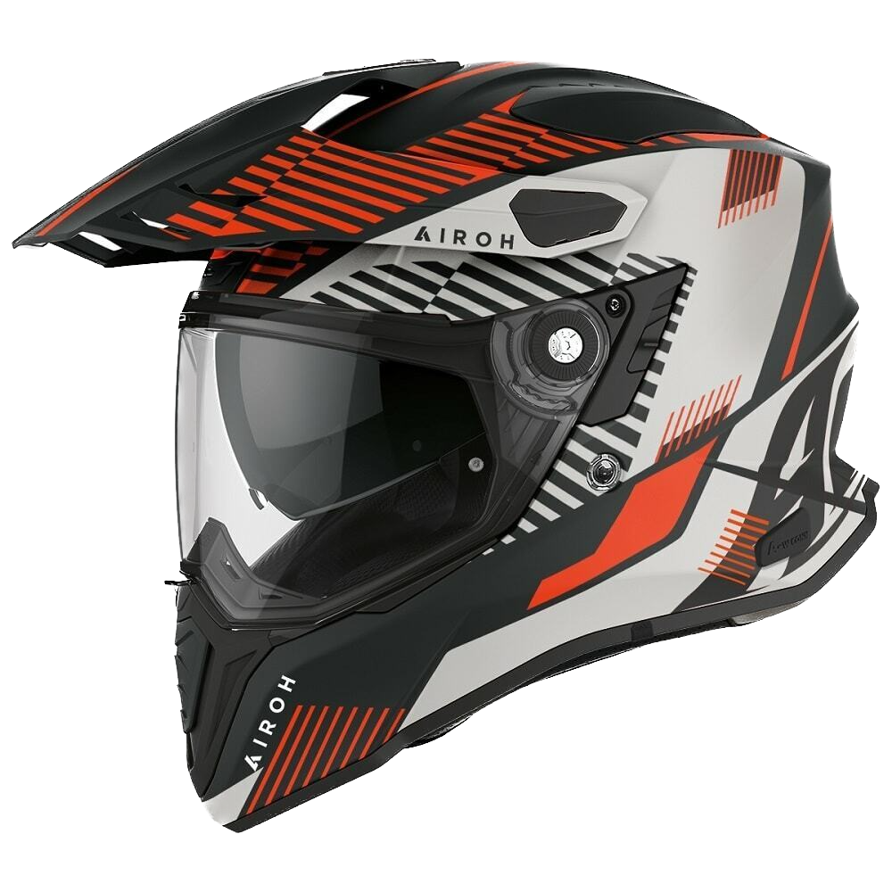 Airoh Commander Casco Adventure Con Doppia Visiera - Boost Orange Matt