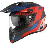 Airoh Commander Casco Adventure Con Doppia Visiera - Boost Red/Blue Matt