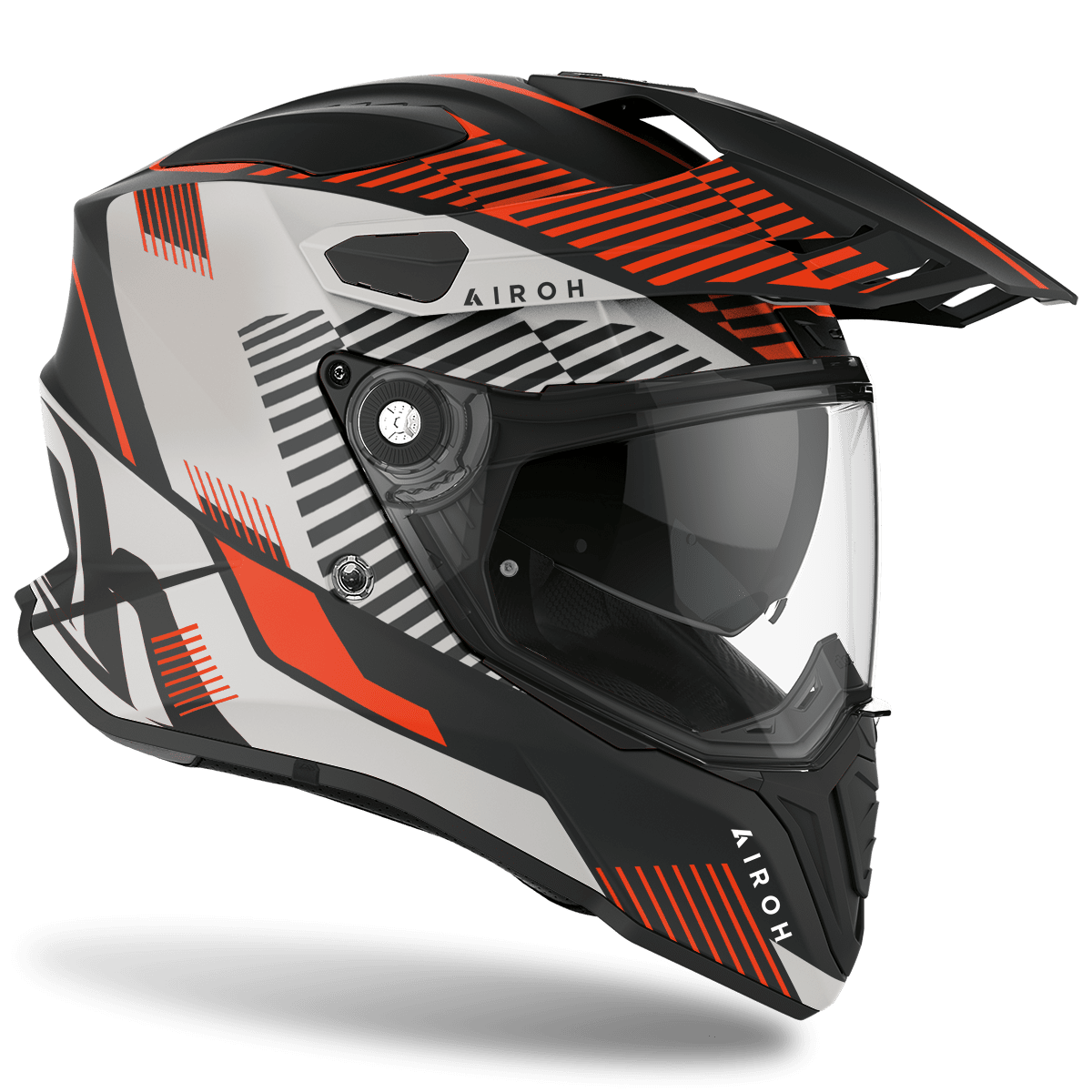 Airoh Commander Casco Adventure Con Doppia Visiera - Boost Orange Matt