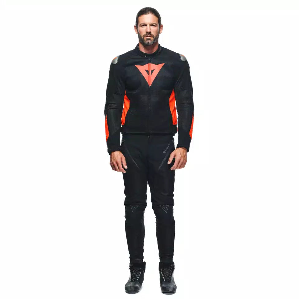 Dainese Energyca Air Tex BLACK/FLUO-RED – Giacca Moto Estiva Uomo